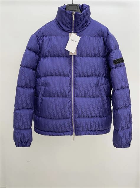 dior puffer jacket purple|dior oblique down jacket.